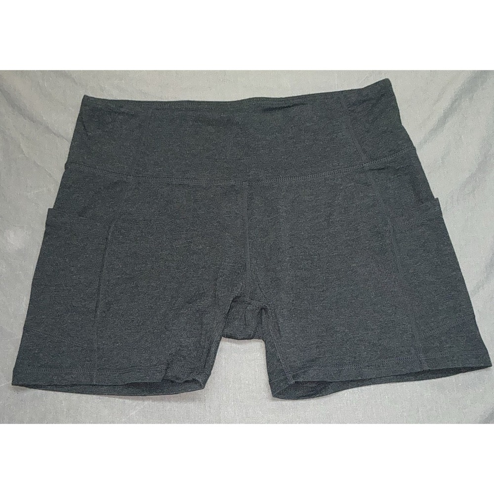 Baleaf Shorts Womens XL Gray Biker Pockets Pull On Polyester Blend Athleisure